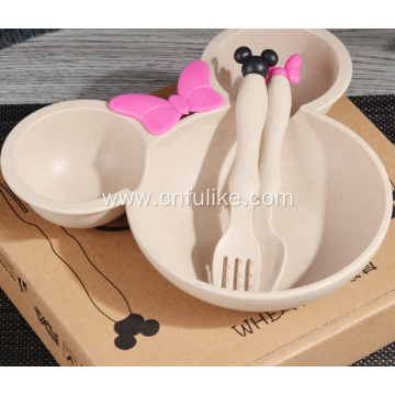 3-Pieces Mickey Mouse Shape Tableware